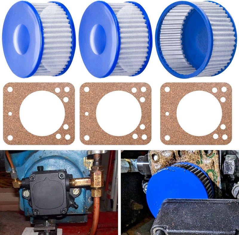 FancyTark 3 Pack A2VA7116 A2EA6520 Strainer Kit & Gasket Compatible with Su-ntec A2VA 7116, 7112, 3006, PF20322 & Be-ckett Cle-anCut 2184404U, A2EA 6520, 6527, 6528 - Image 1